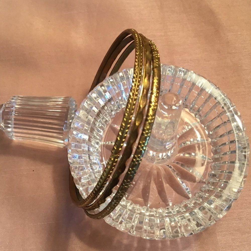 Goldtone Set of 3 Bangle Bracelets - Picture 3 of 5